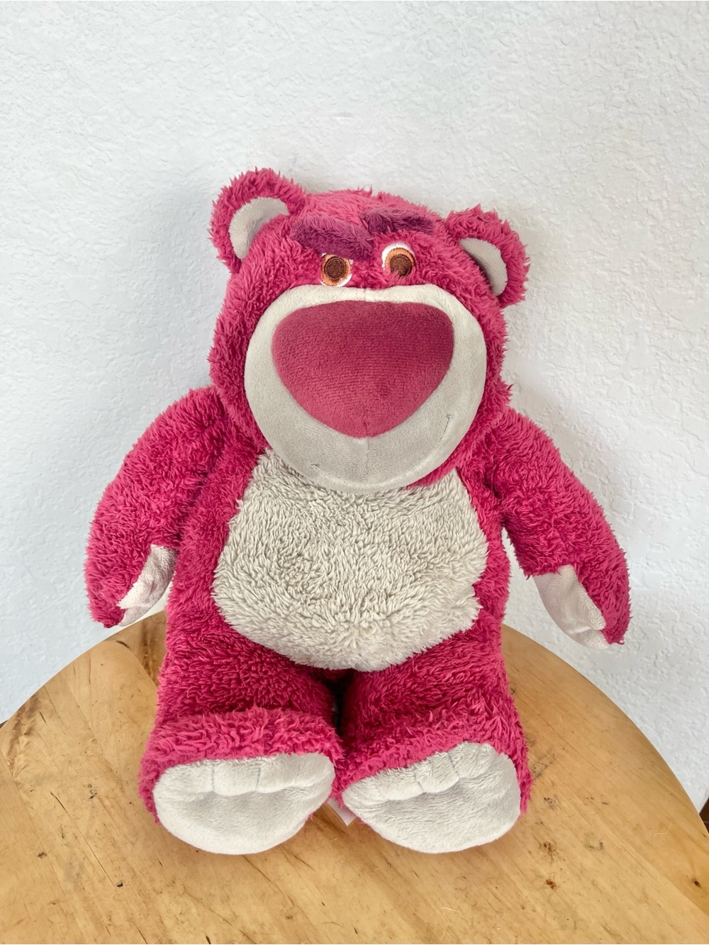 "Disney Store Lotso Huggin Bear Plush 15"" Strawberry Scent Toy Story 3 Stuffed"